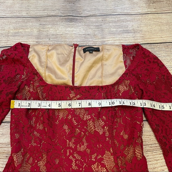 MAJORELLE Benson Mini Dress in Cranberry Red Dress - Picture 10 of 16